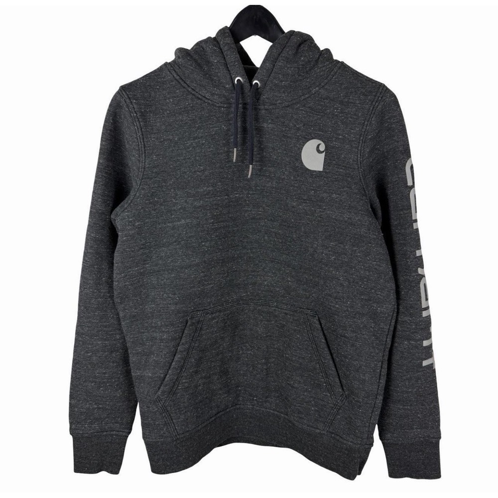 Carhartt  Women's Relaxed Fit Midweight Logo Size XL Charcoal Gray Hoodie